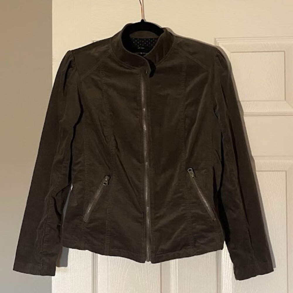Lucky Brand women's green corduroy jacket, size M